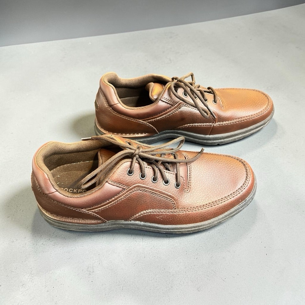 Rockport Eureka Oxford Leather Casual Walking Shoes Men's Size 13 Brown EUC